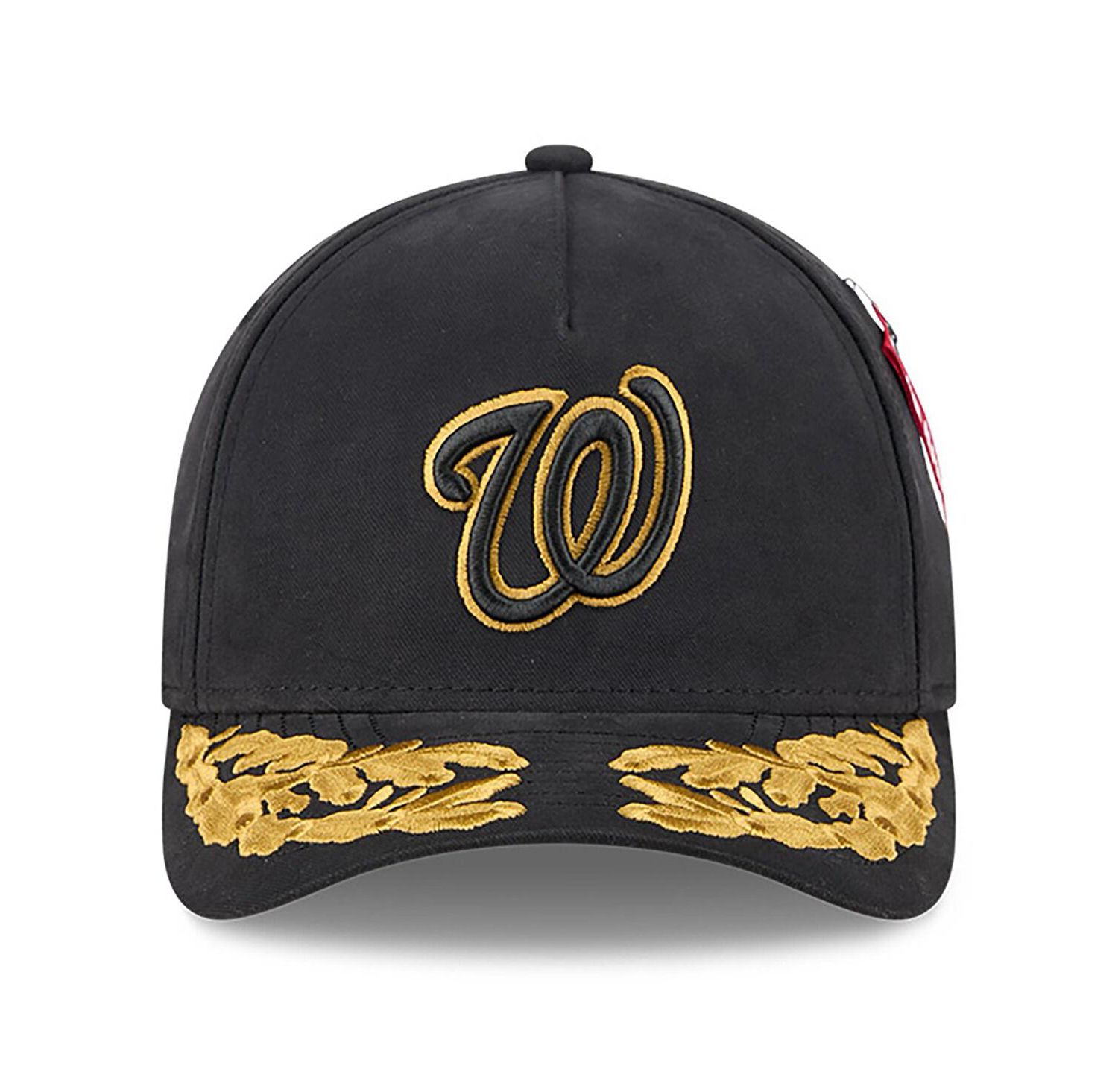Men's Black Washington Nationals A-Frame 9FORTY Adjustable Hat