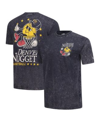 New Era - Men's Heather Black Denver Nuggets Old School Sport Enzyme Wash Oversized T-Shirt