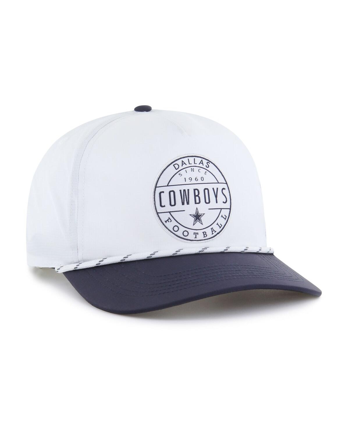 47 Brand Men's White/navy Dallas Cowboys Suburbia Hitch Two-tone Adjustable Hat In White