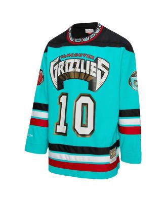Men's and Women's Mike Bibby Turquoise Vancouver Grizzlies maxed Out Fashion Hockey Jersey