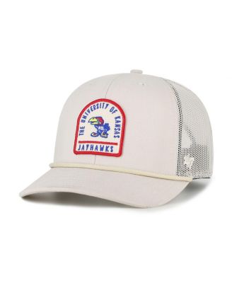 '47 Brand - Men's and Women's Cream Kansas Jayhawks Core Inline Gravestone Adjustable Trucker Hat