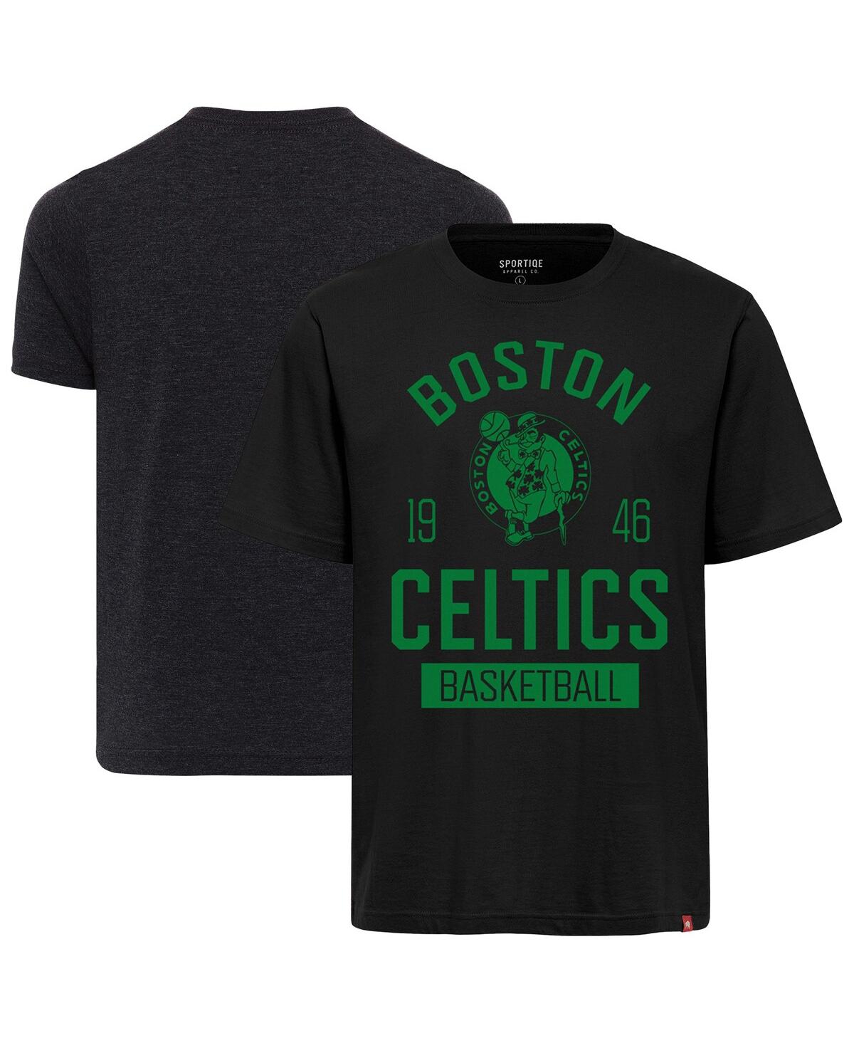 Sportiqe Men's And Women's Black Boston Celtics Duke Premium T-shirt In Black
