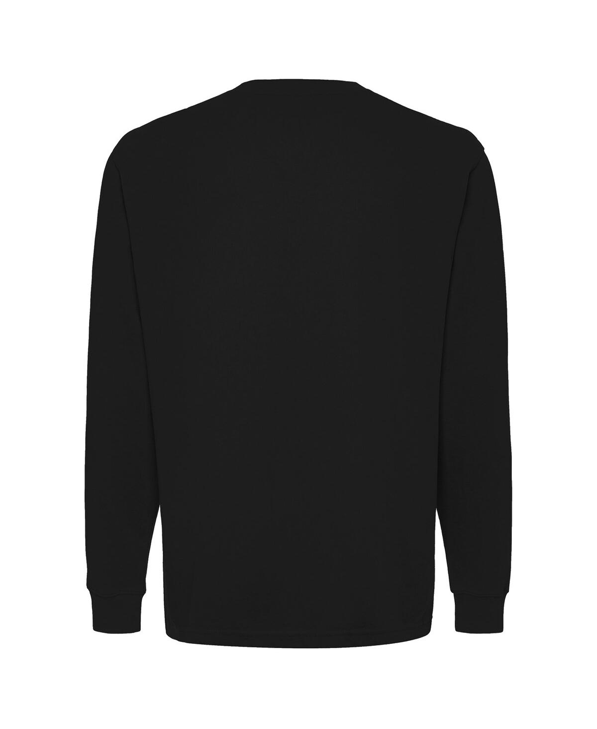 Sportiqe Men's And Women's Black Los Angeles Lakers Wales Heavyweight Pocket Long Sleeve T-shirt In Black