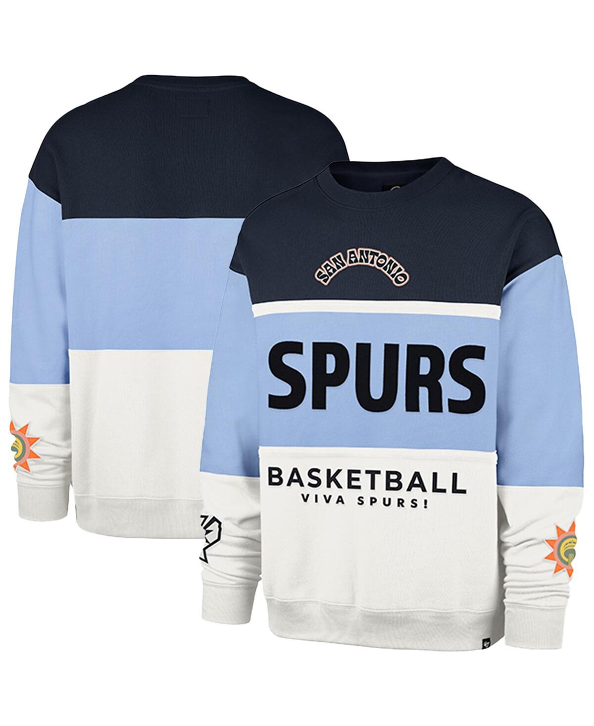 47 Brand Men's And Women's Blue San Antonio Spurs 2024/25 City Edition On Five Maximalist Pullover Sweatshirt In Multi