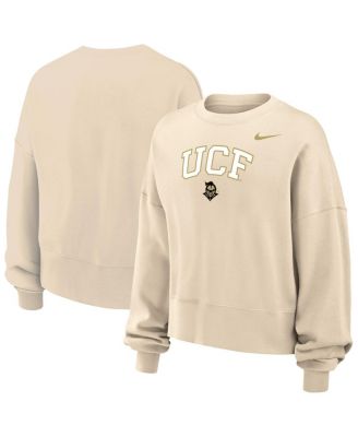 Nike - Women's Natural UCF Knights Phoenix Fleece Oversized Cropped Sweatshirt