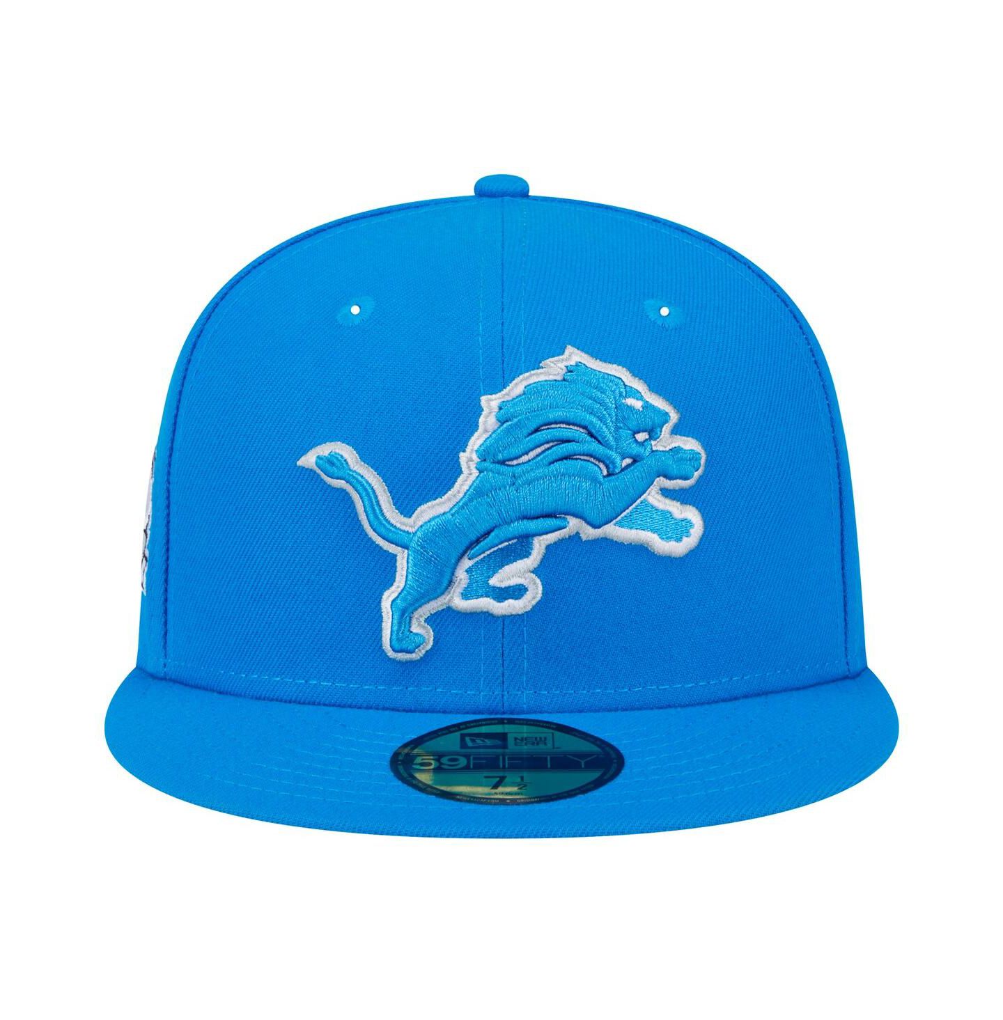 Мужская кепка New Era Blue Detroit Lions Main Side Patch 59FIFTY Fitted Hat — фото 2