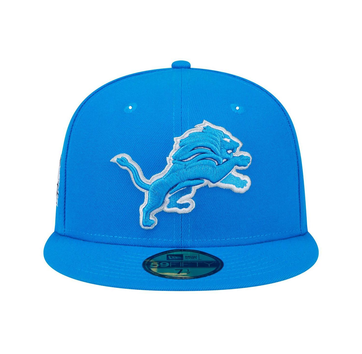 Men's Blue Detroit Lions Main Side Patch 59FIFTY Fitted Hat