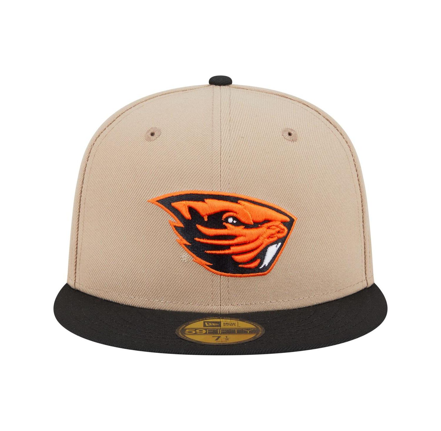 Men's Khaki Oregon State Beavers Two-Tone 59FIFTY Fitted Hat