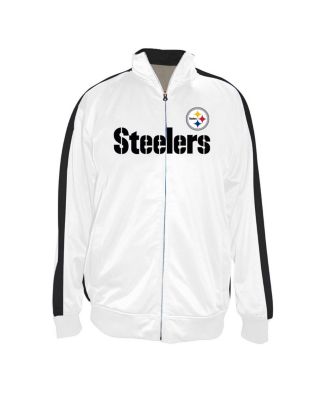 Fanatics - Men's White Pittsburgh Steelers Big Tall Tricot Full-Zip Track Jacket