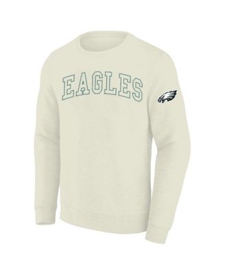 Men's Cream Philadelphia Eagles Big Tall Fleece Sweatshirt