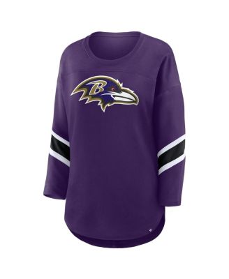 Women's Purple Baltimore Ravens Plus Size Redzone 3/4-Sleeve Scoop Neck T-Shirt