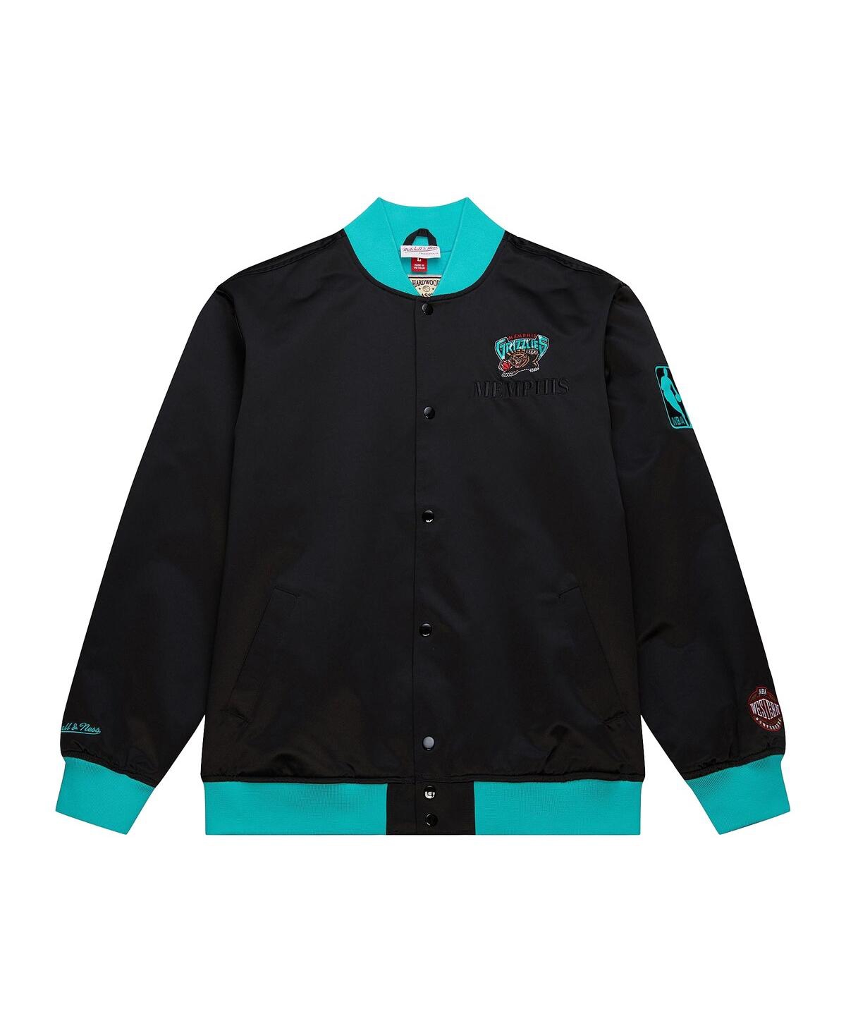 Mitchell & Ness Men's Black Memphis Grizzlies Hardwood Classics Team Og 3.0 Lightweight Satin Full-snap Jacket In Black