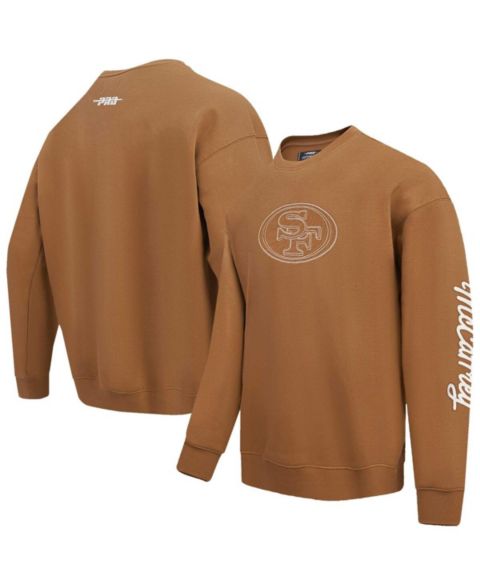 Мужская толстовка Pro Standard Christian McCaffrey Brown San Francisco 49ers Pullover Crewneck