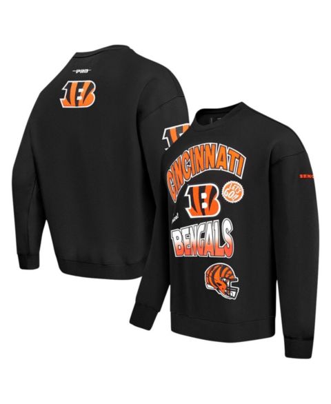 Мужская толстовка Pro Standard Black Cincinnati Bengals Turn It Up Drop Shoulder Pullover