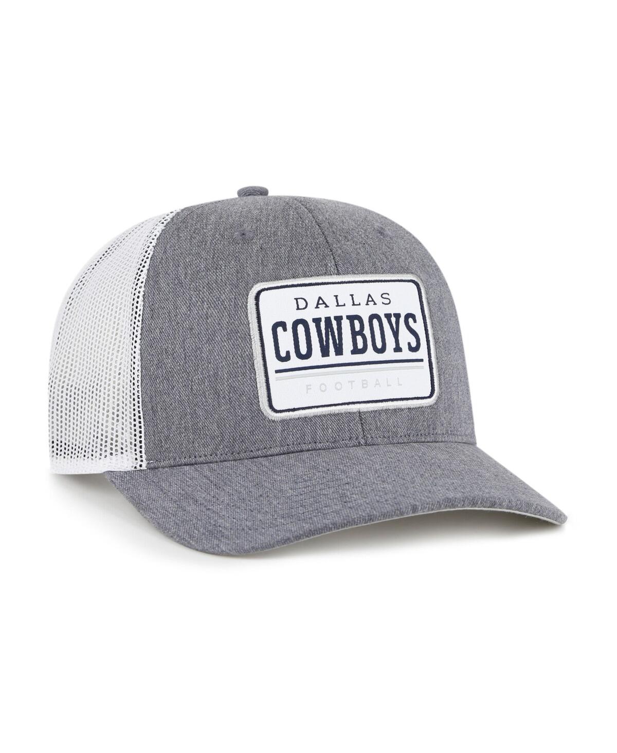 47 Brand Men's Heather Gray/white Dallas Cowboys Ellington Trucker Adjustable Hat In Gray