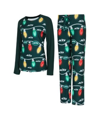 Concepts Sport - Women's 2-Piece Green New York Jets Garland Knit Raglan Long Sleeve Top and Pants Set
