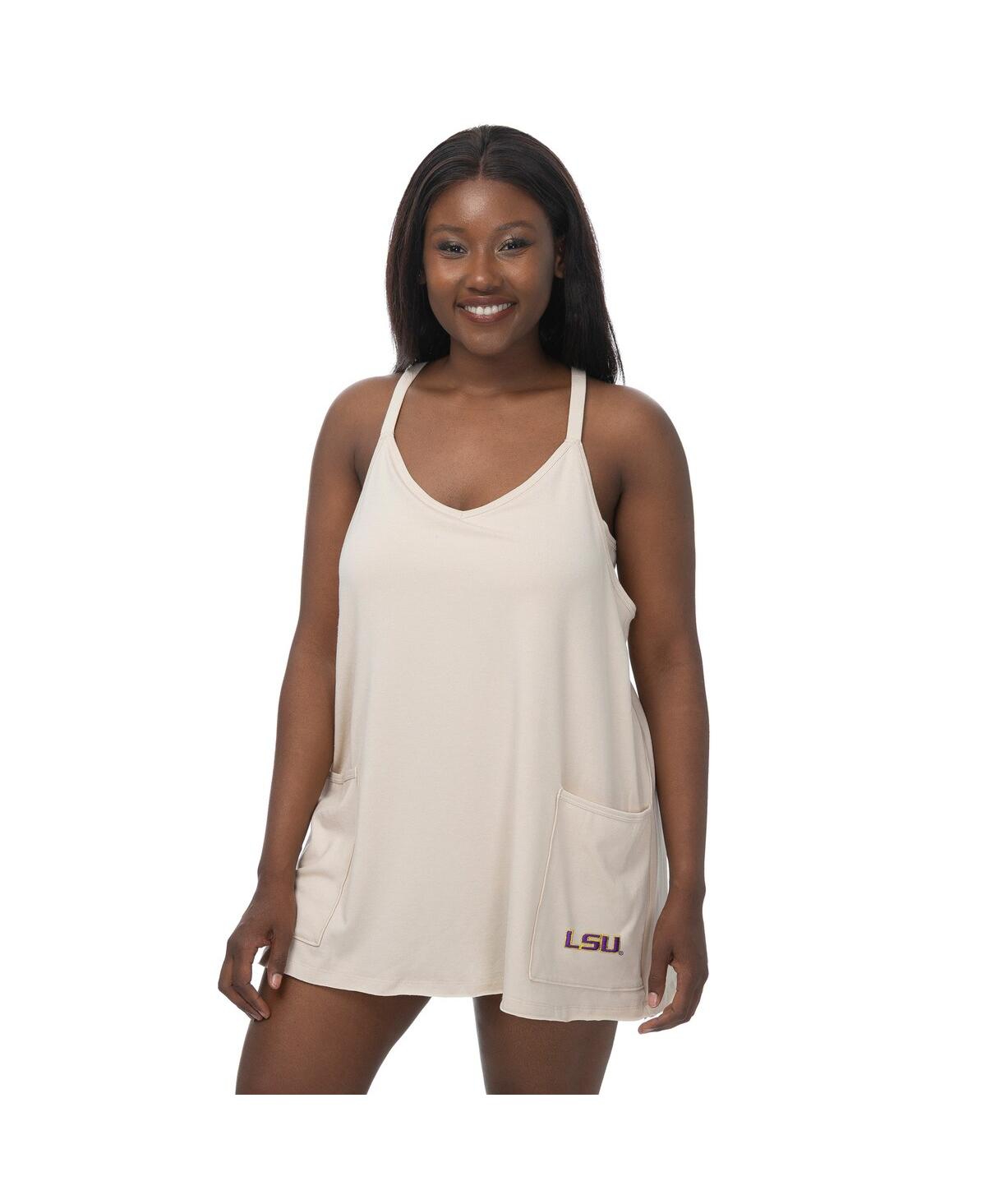 Zoozatz Women's Tan Lsu Tigers Active Pocketed Skort Dress In Neutral