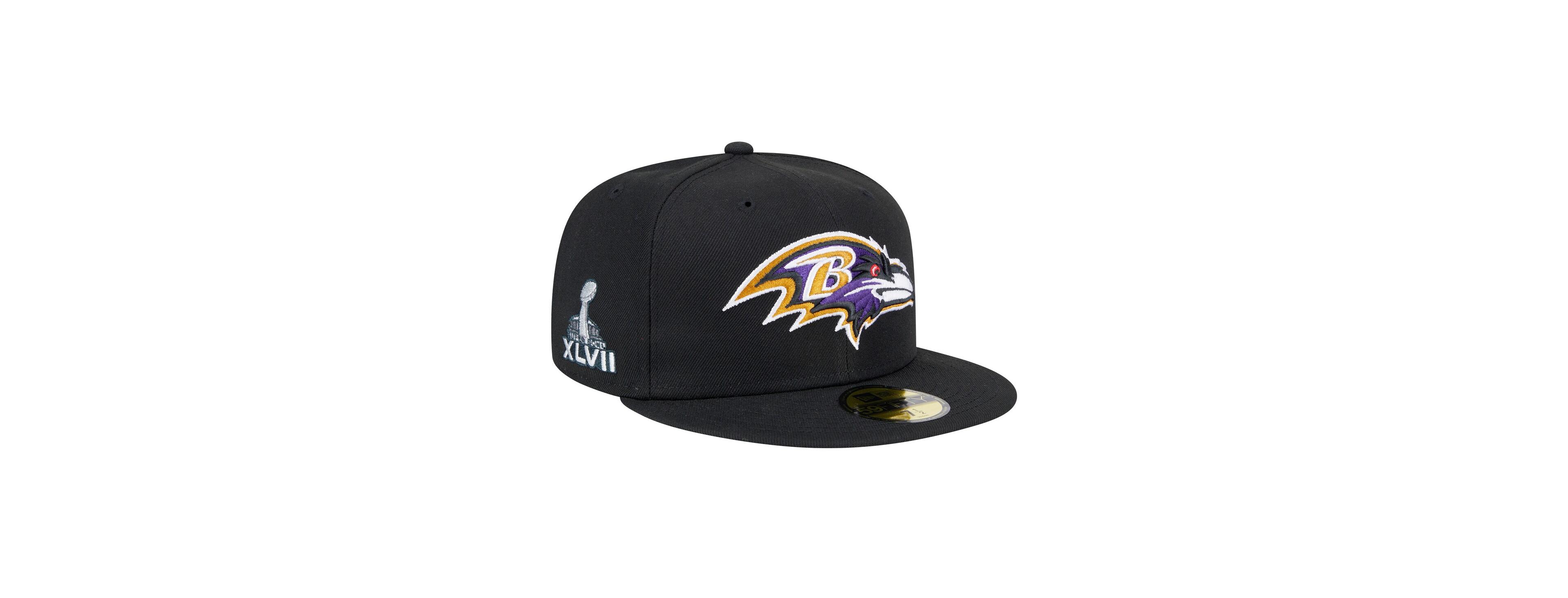 New Era Men's Black Baltimore Ravens Main Patch 59FIFTY Fitted Hat
