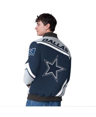 Men's Navy/Gray Dallas Cowboys Maximum Racing Full-Snap Jacket