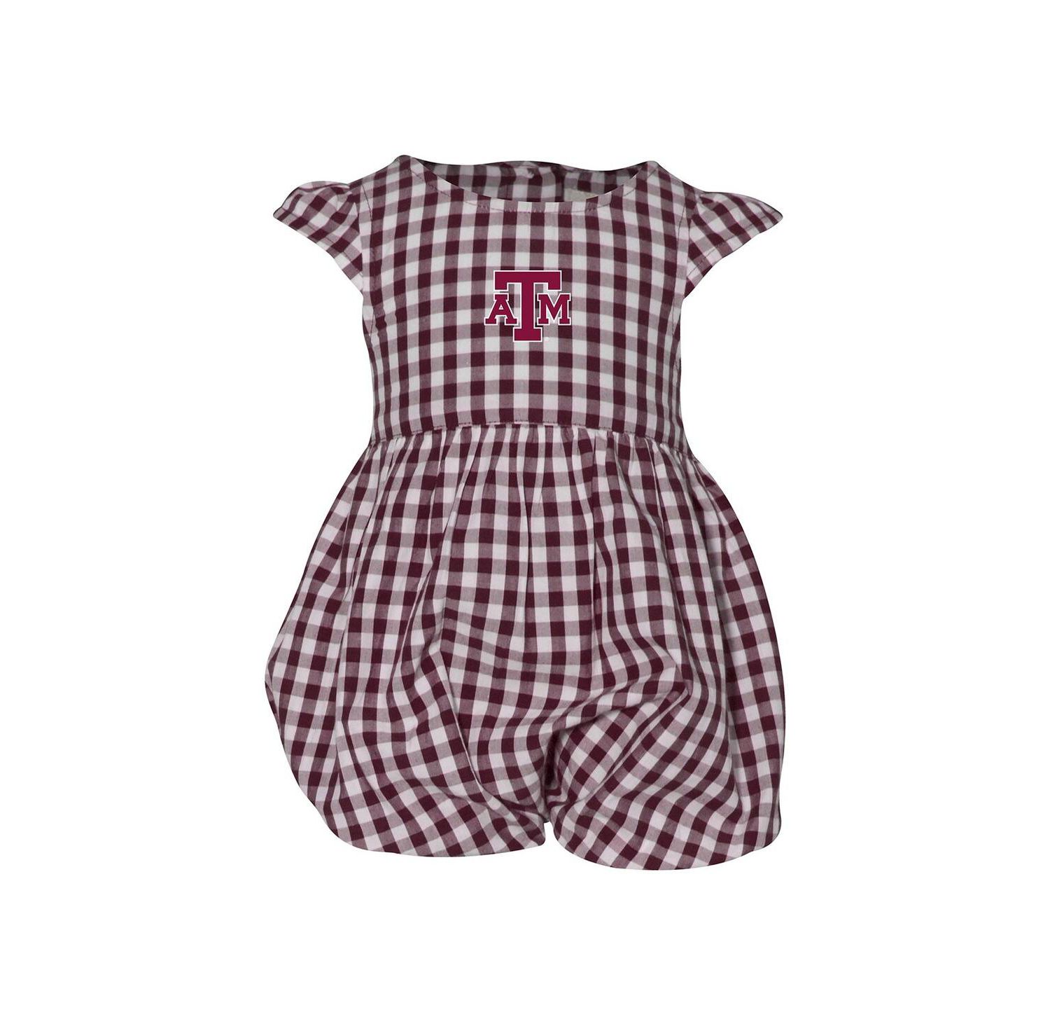 Baby Boys and Girls Maroon Texas A&M Aggies Cara Gingham Ruffled Bodysuit