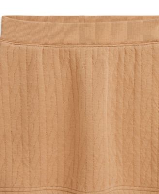 Girls' 7-16 Quilted Cable-Motif Skirt