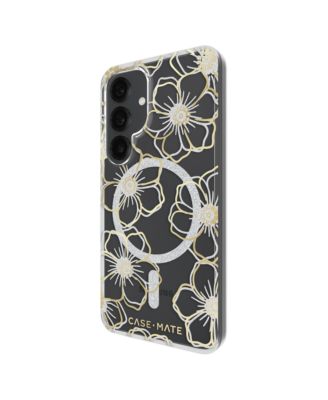 Floral Gems Case with Magnet for Samsung Galaxy S25