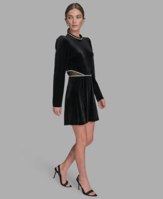 Women's A-Line Long Sleeve Dress