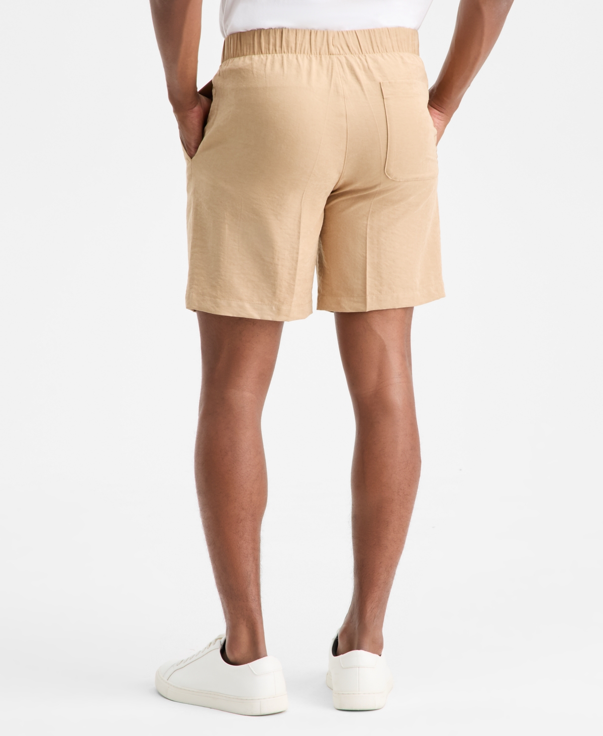 Alfani Mens Brushed Owen Shorts Short Sleeve Shirt Macys Exclusive In Neutral