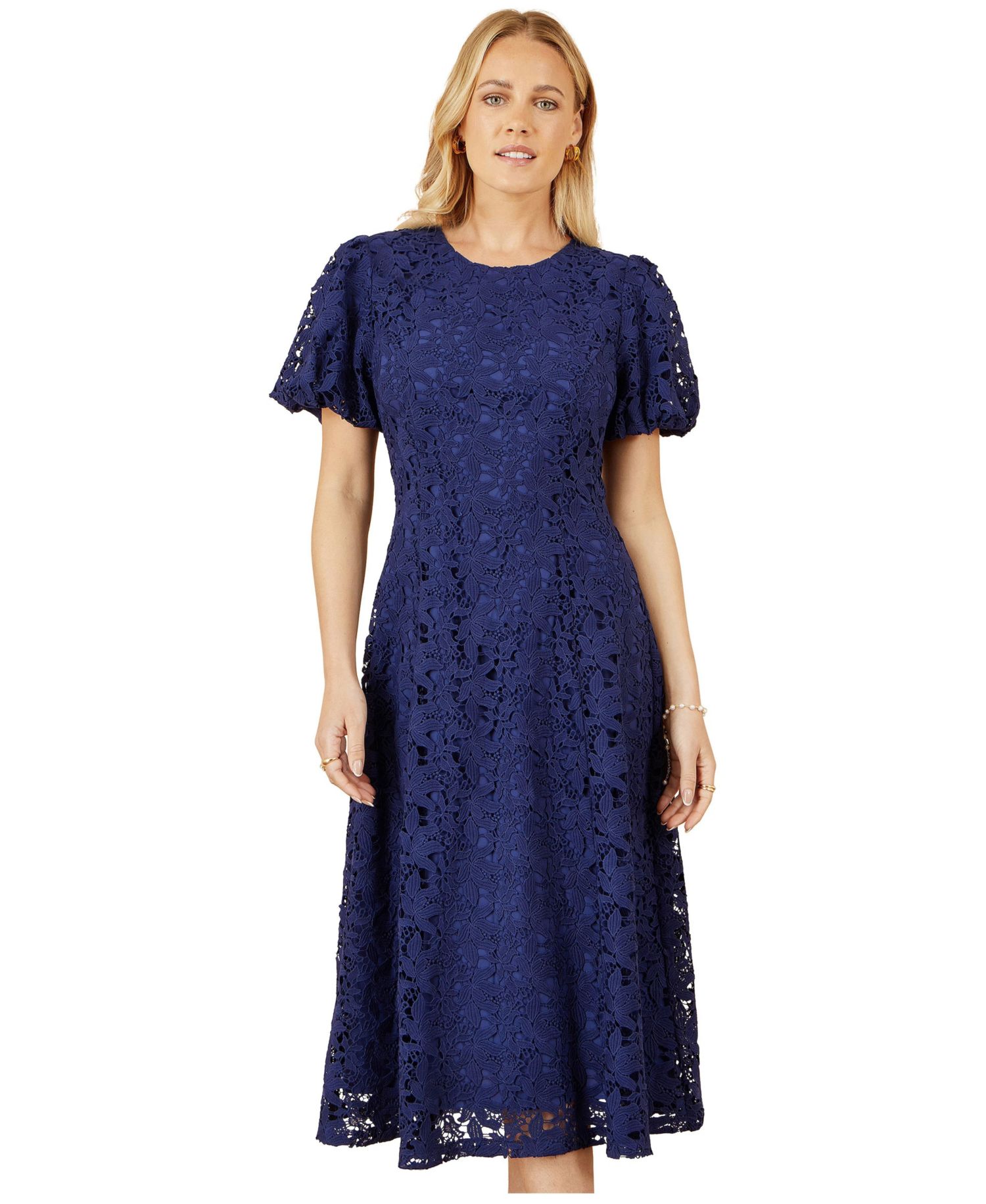 Women's Lace Midi Skater Dress