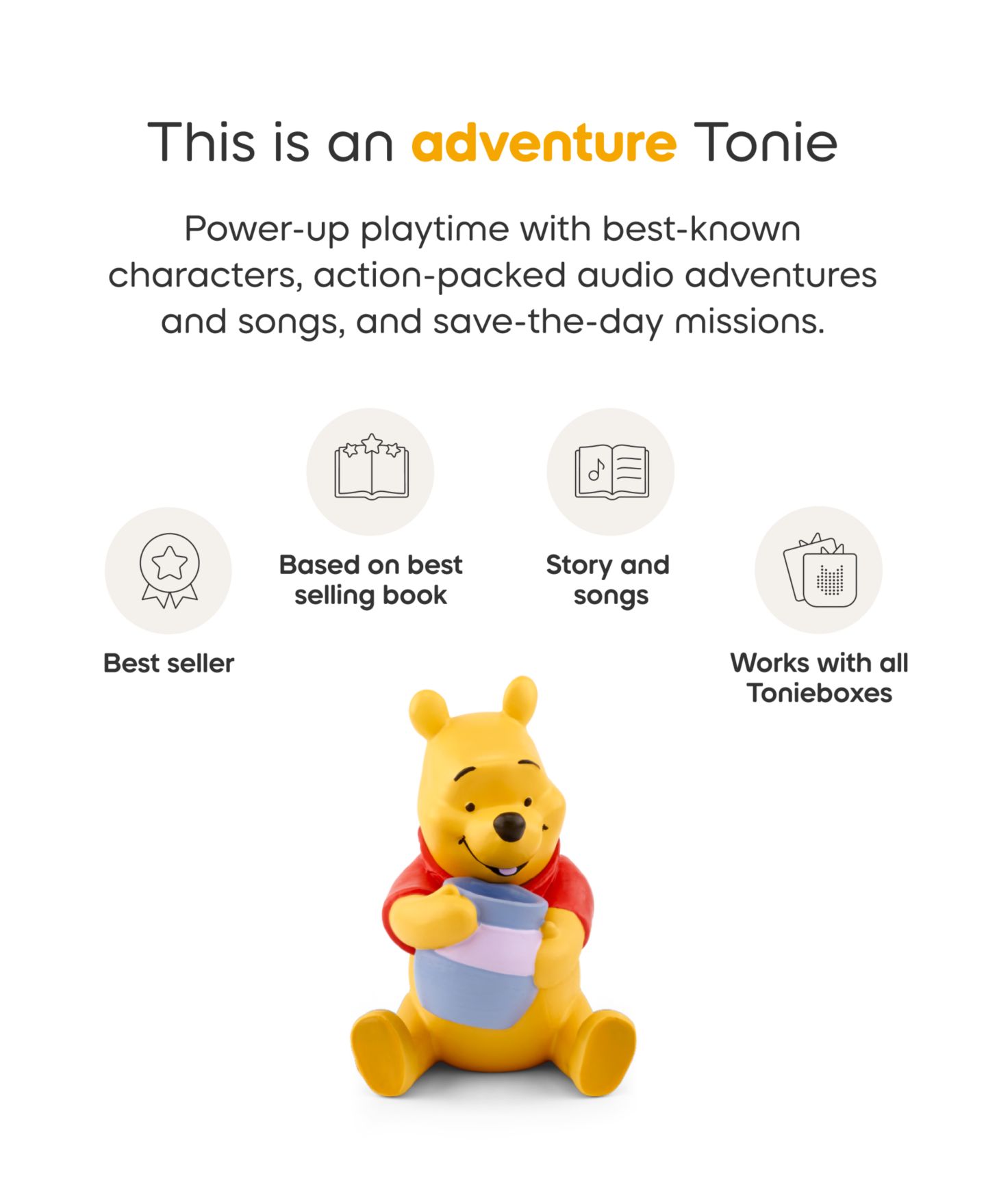 Детская игрушка Tonies Toniebox 2 Play Set Winnie the Pooh- Sunset Red — фото 10