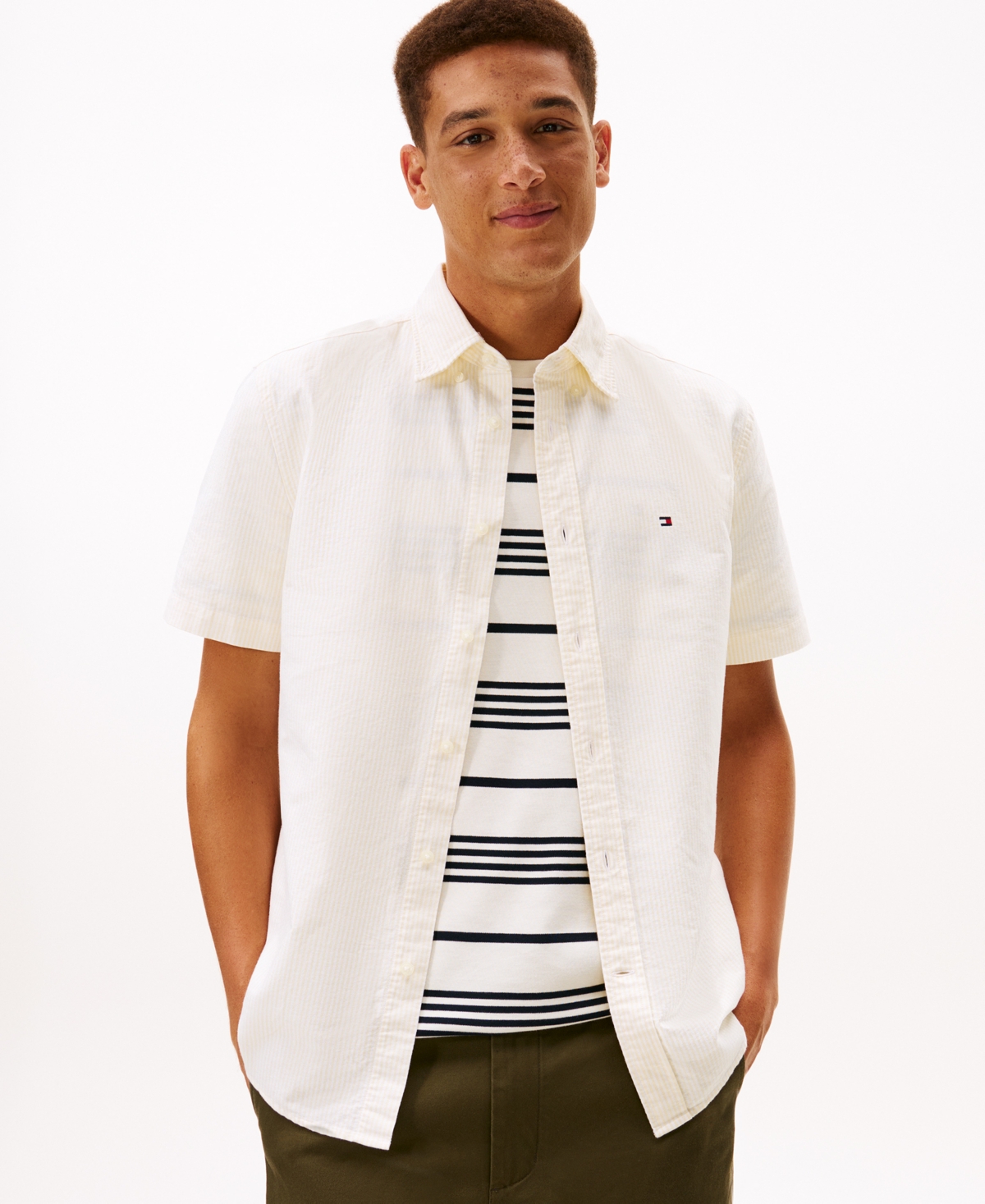 Tommy Hilfiger Men's Heritage Oxford Short Sleeve Shirt