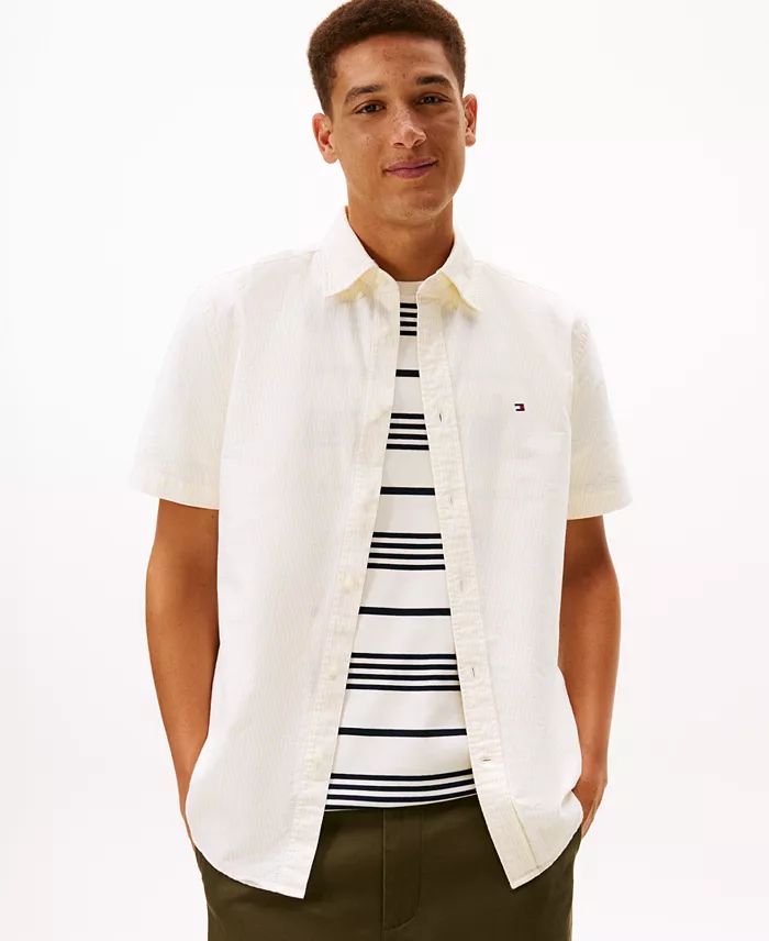 Men's Heritage Oxford Stripe Short Sleeve Shirt - thumbnail 9