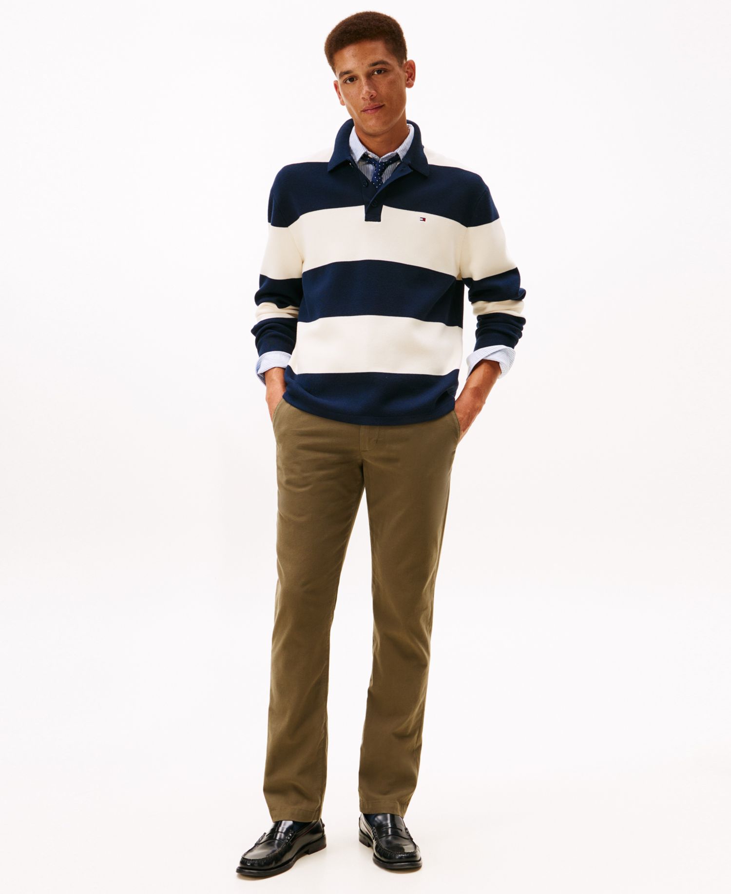 Men's Denton Straight-Fit Yarn Dye Structure Chino Pants