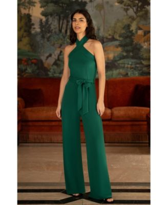 Women's Cross Over Halter Neck Jumpsuit