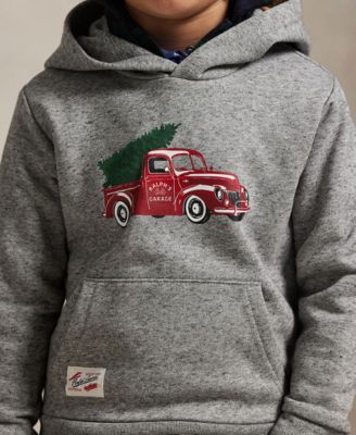 Boys' 2-7 Truck Printed Long Sleeve Hoodie