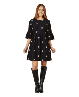 Women's Cosmic Embroidered Cord Mini Dress