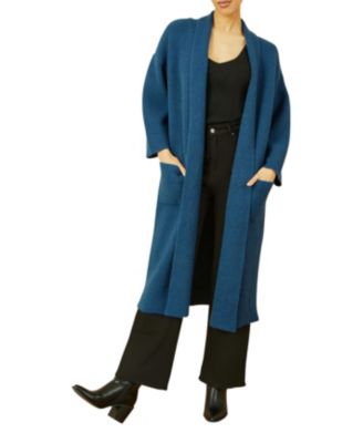 Women's Knitted Maxi Cardigan With Pockets