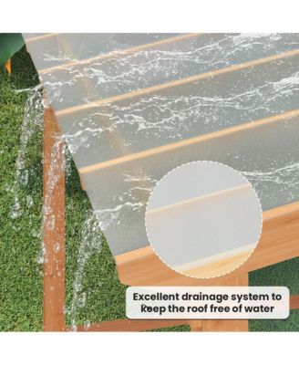 20' x 12.5' Outdoor Wooden Gazebo with Storage Room