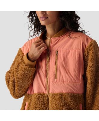 Women's Mixed Fabric Fleece Long Coat Fleece Jackets