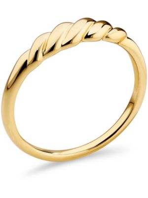 Rope Ring in Gold Plated Sterling Silver, Size 8