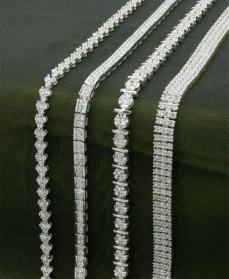 Diamond Tennis Bracelet (5 ct. t.w.) in 10k White Gold, Macy's Exclusive