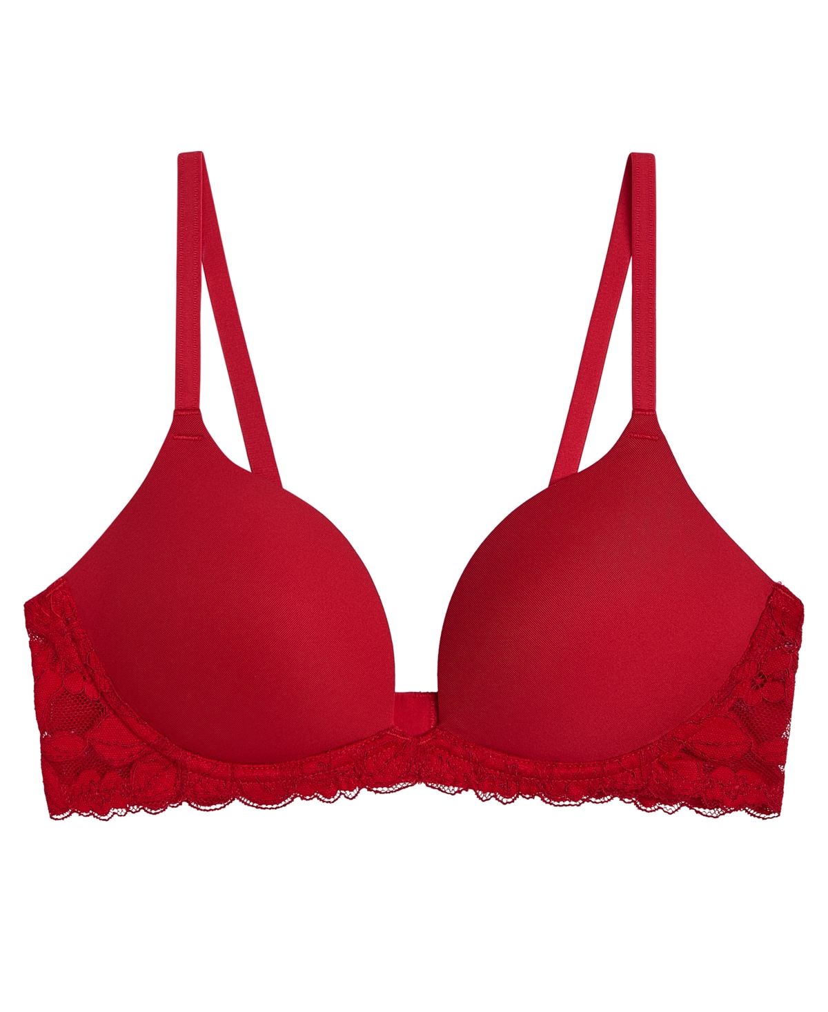 B.tempt'd By Wacoal Women's Feeling Famous Wireless Push-up Bra 956209 In Red