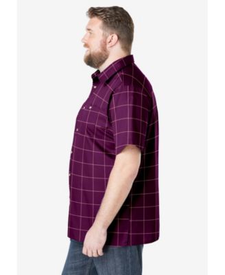 Big & Tall Wrinkle-Resistant Short Sleeve Button Down, Printed