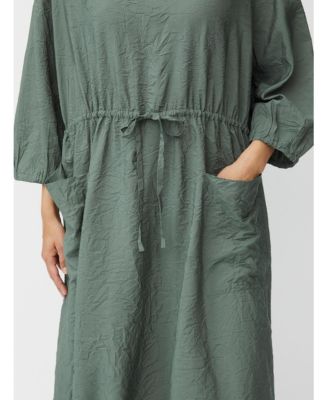 Women's MaNymosa 3/4 Sleeve Loose Fit Midi Dress