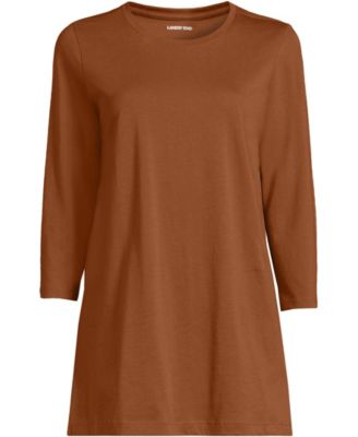 Plus Size 3/4 Sleeve Cotton Supima Tunic
