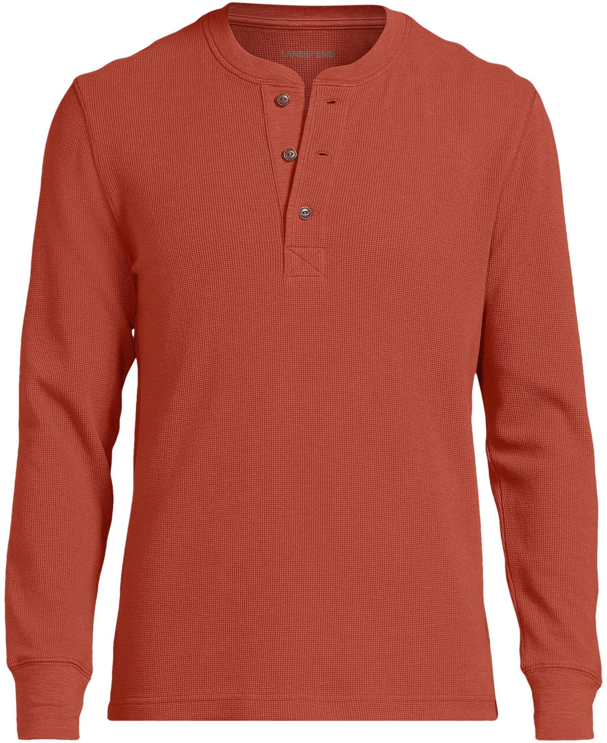 Lands' End Men's Long Sleeve Thermal Waffle Henley