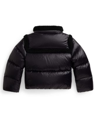 Girls' 2T-6X Teddy Fleece-Trim Boxy Jacket