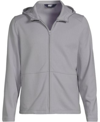 Men's Unisex Grid Tech Hooded Zip Front Jacket