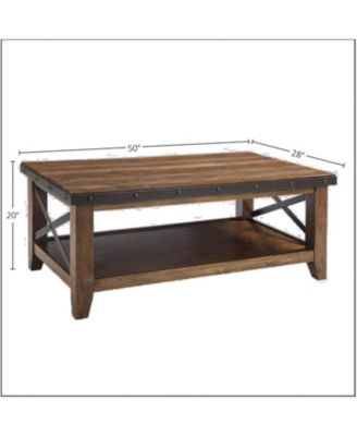 Taos Coffee Table Multi Colored Brown Canyon Finish
