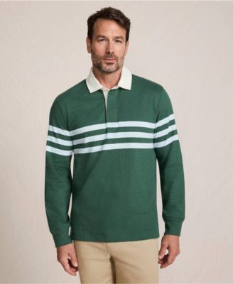 Men's Long Sleeve Stripe Rugby Shirt